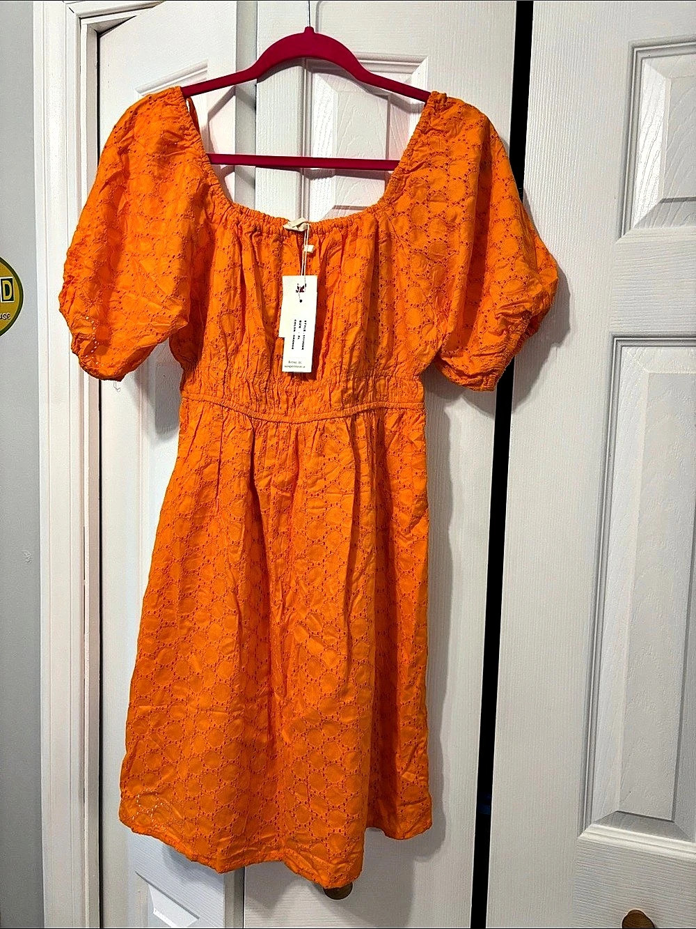 Muddy Sam Orange Floral Mini Dress Size XL NWT